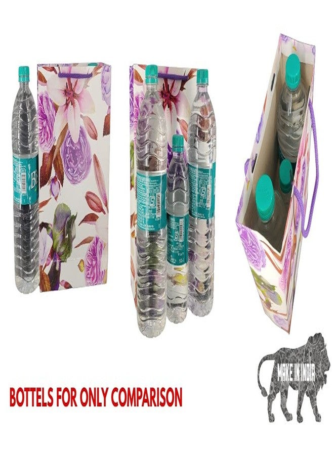 Arrow Paper Products Carry Bags Lilly Flower Return for Weddings, Birthday, Holiday Presents (Pack of 10, 28x20x7.5 cm) - Image 5
